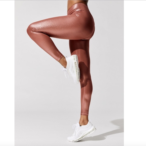 Nike Pants - Nike One Icon Clash Womens Mid-Rise 7/8 Rose Shimmer Leggings